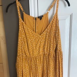 Torrid Yellow Polka Dot flow tank top